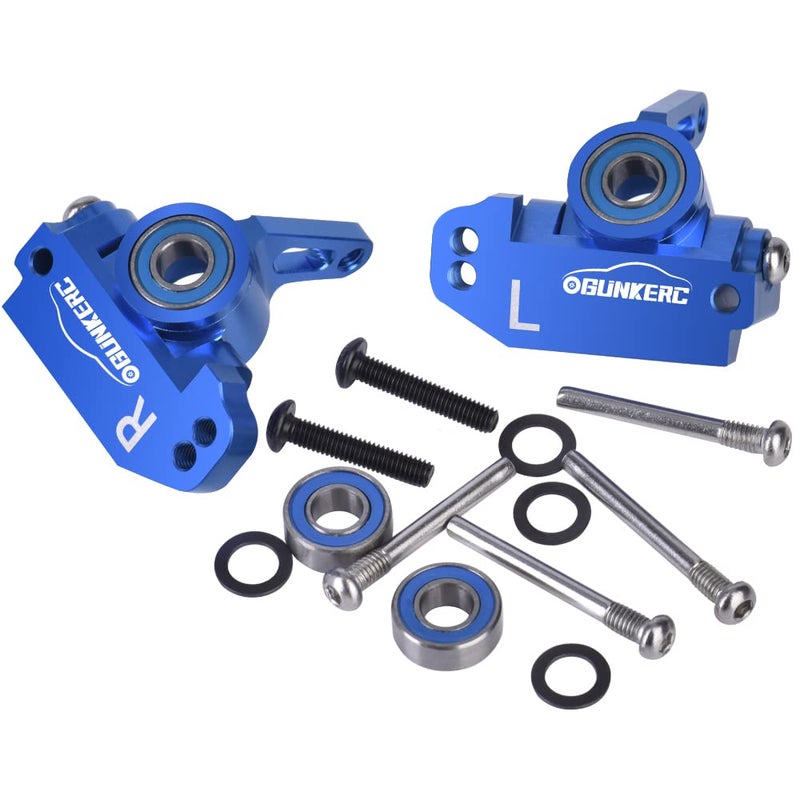 OGUNKE RC Aluminum Alloy 2WD Front Caster Block & Steering Blocks (Blue) - Image 1