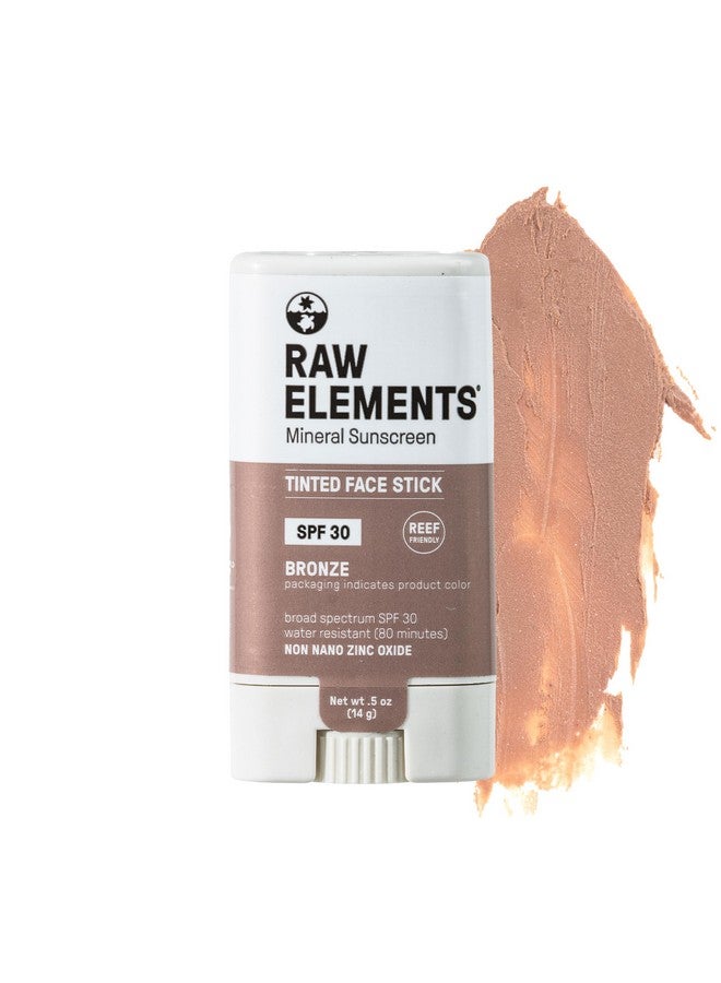 raw elements Raw Element Ultramoisturizing Face Tint Sunscreen Spf 30+ Non Toxic Mineral Face Cream Non Nano Zinc Oxide Reef Friendly Safe For All Ages 0.5 Oz Bronze Pack Of 1 - Image 1