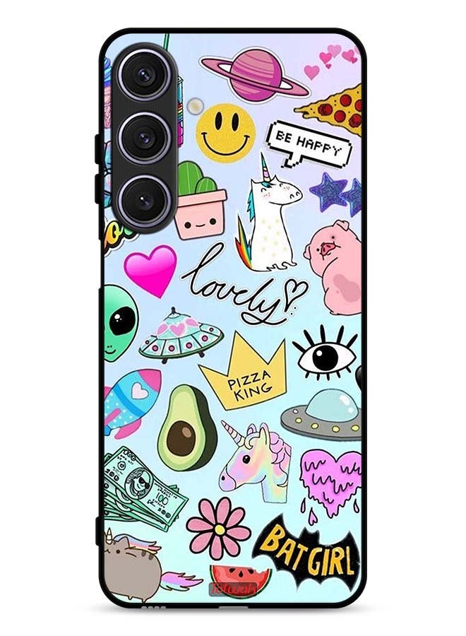 Tolwak غطاء حماية سامسونج جالاكسي A17 مع ملصقات جميلة