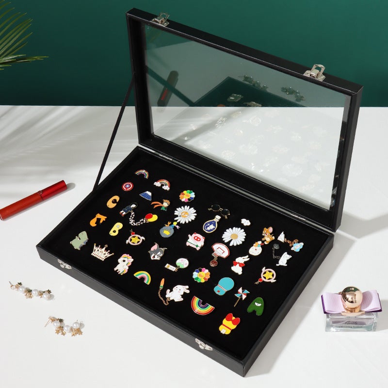 Metal Badge Storage Box Transparent Dustproof Cartoon Medal Jewelry Box Large Capacity Brooch Medal Display Box - Image 3