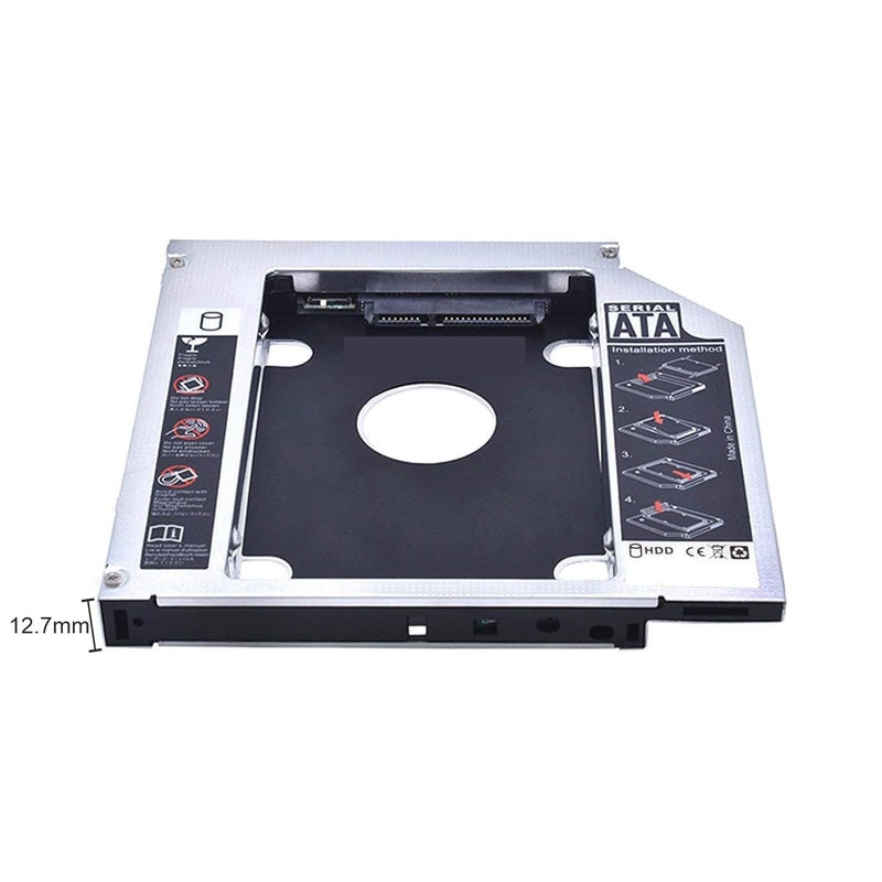 Terabyte SATA 2nd Hard Disk Drive 2.5'' HDD Caddy for 12.7mm Universal CD/DVD-ROM to Expanded Data Storage on All Laptops - Image 2