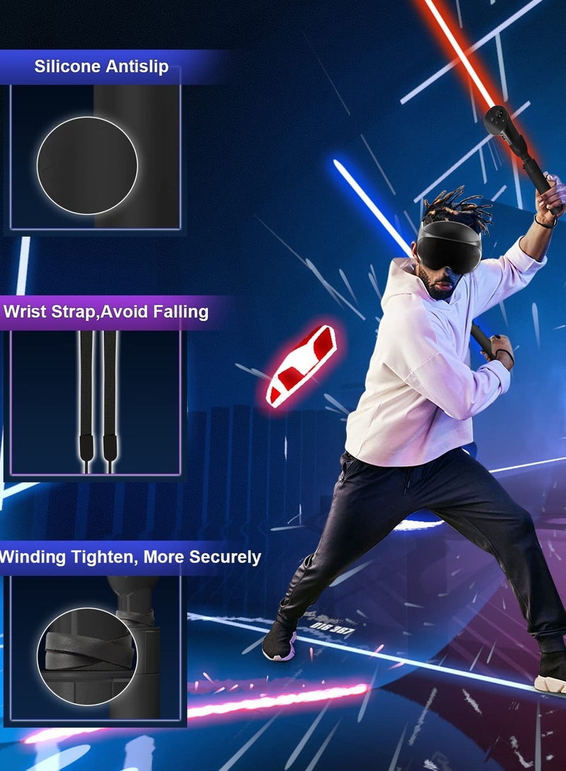 Handle Extension Grips for Meta Quest Pro, VR Game Controllers Handle Accessories for Playing Beat Saber, Golf+, Badminton, Baseball Games - Image 2