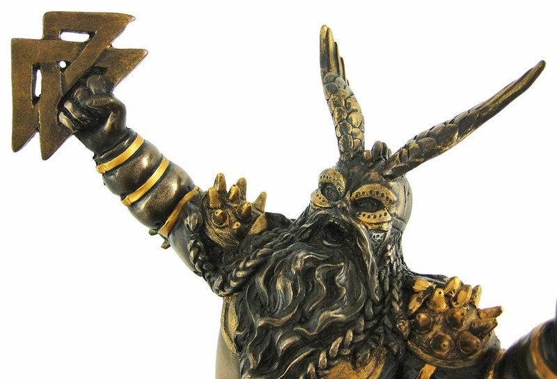 Pacific Giftware Norse God Odin Bronze Finish Statue Pagan Viking - Image 5