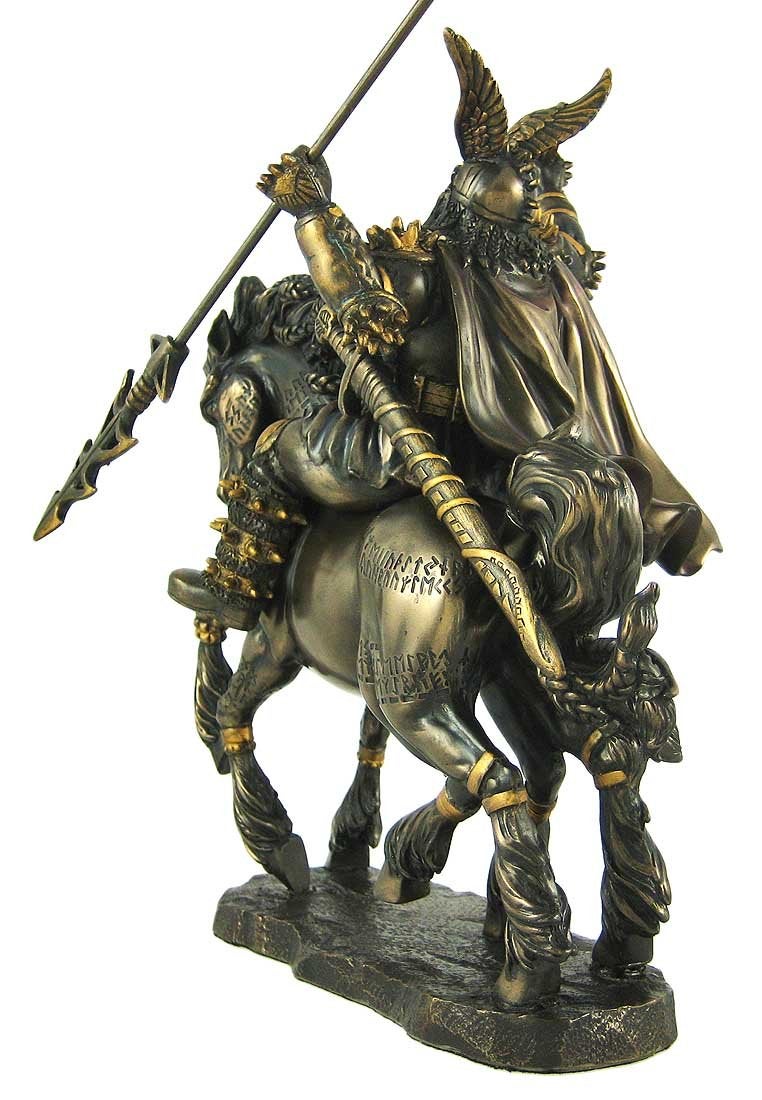 Pacific Giftware Norse God Odin Bronze Finish Statue Pagan Viking - Image 4