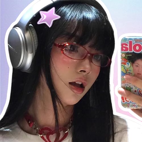 SODQW Fashion Fake Glasses Oval Y2k Eyewear Frame Anti Blue Light Trendy Glasses for Women Clear Cosplay Glasses - Image 3