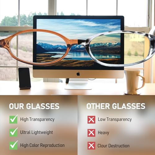 SODQW Fashion Fake Glasses Oval Y2k Eyewear Frame Anti Blue Light Trendy Glasses for Women Clear Cosplay Glasses - Image 5