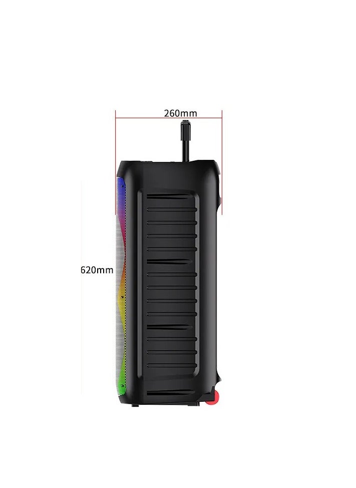 Generic - Portable Wireless Speaker ModelPART BOX310 - 3600mAh Rechargeable Battery, Bluetooth, Dynamic Lighting, Transport Wheels - Image 1