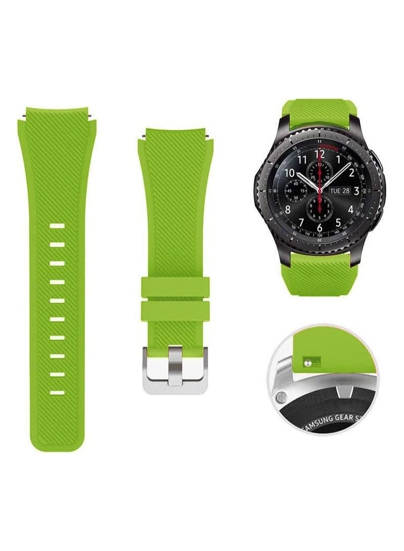 VITION Band for Huawei GT/Huawei GT 2 (46mm) GT2 Pro /Samsung Galaxy Watch 46mm / Galaxy Watch 3 45mm / 22mm Silicone Straps Watch Band Light Green - Image 1