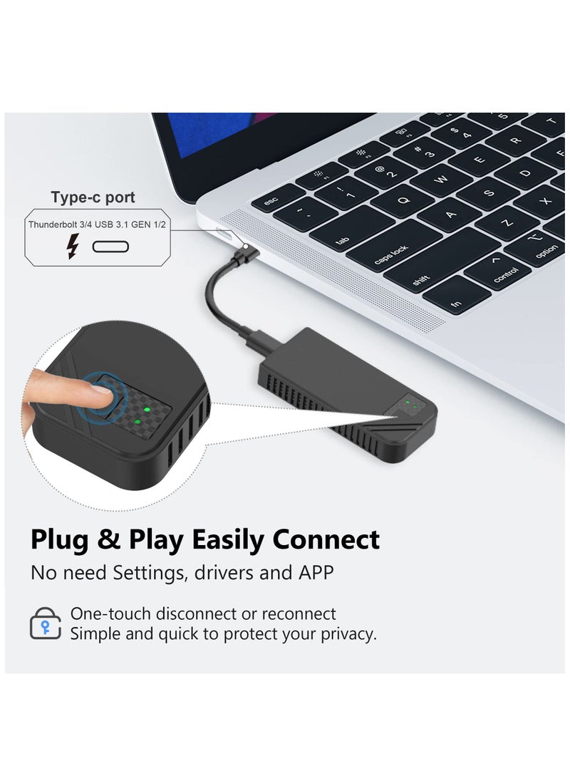KASTWAVE - NALACAL Wireless Type C Transmitter and Receiver 1080P@60Hz Supports 5GHz Stable Video/Audio to Monitor, Projector, HDTV, Wireless HDMI Extender 330FT/100M Long Range for Streaming Media Players - Image 1