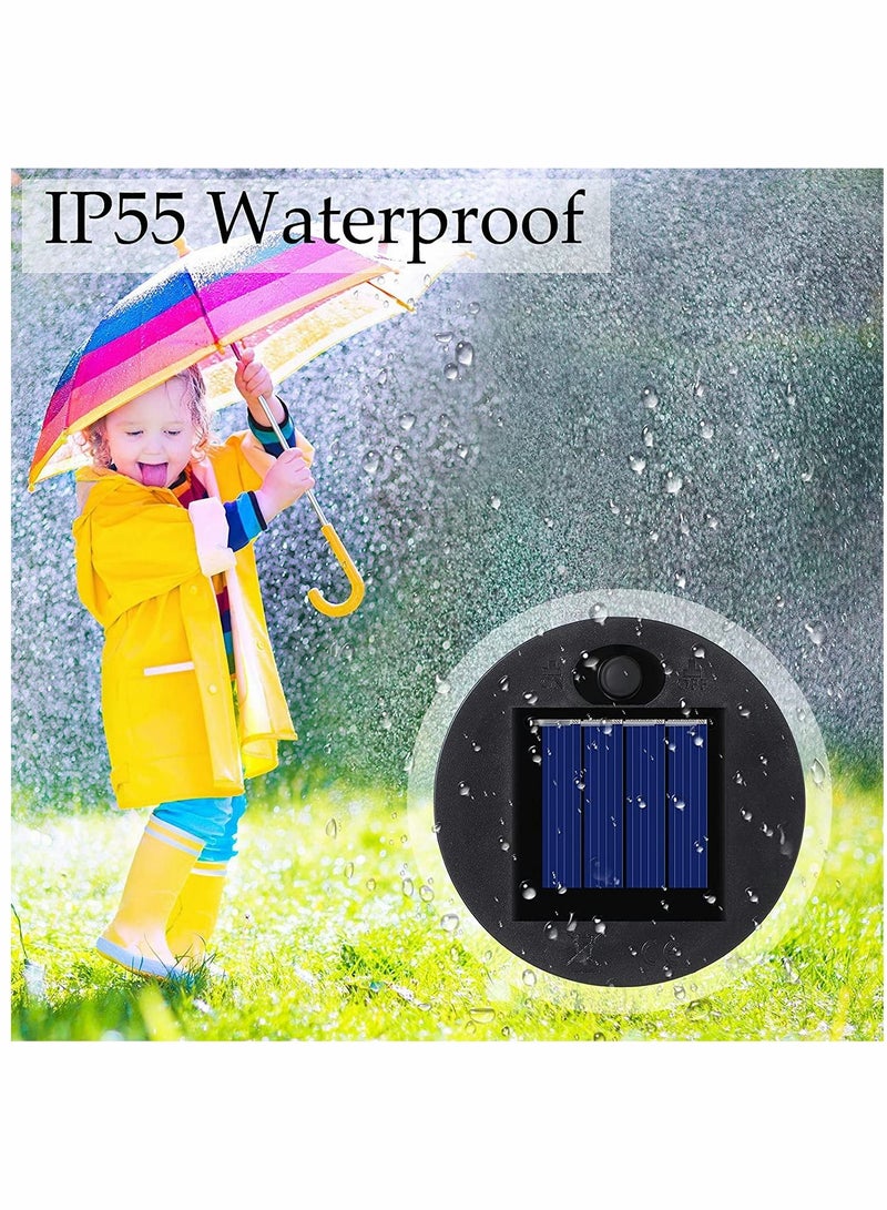 SYOSI Light, Replacement Solar Light Tops, Outdoor Hanging Lantern Light, Round Solar Lights, Waterproof Decorative, for Outdoor Hanging Lanterns Garden Patio Lighting, Warm Light, 4 Pieces - Image 5