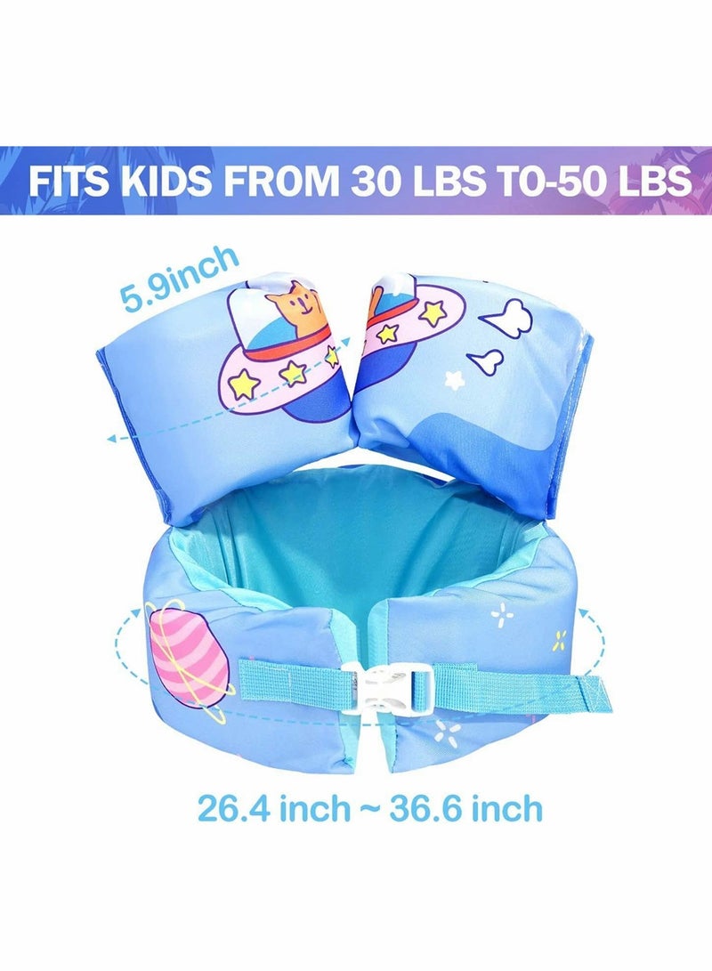 KASTWAVE Toddler Floaties for Pool, Toddler Swim Vest for 30-66 Pounds Boys and Girls Age 3-8 Years Old, Water Wings Arm Floaties for Kids Learn to Swim, Water Sports Learning Equipment - Image 5