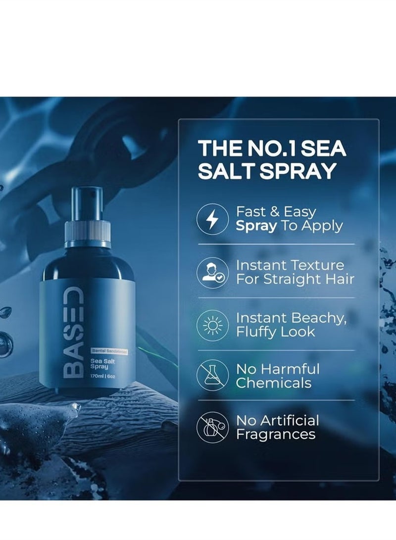 استنادا الي رذاذ ملح البحر الطبيعي من BASED BODYWORKS - منعم ومكثف للشعر مع أعشاب البحر وفيتامين B5 (خالي من البارابين) - Image 3