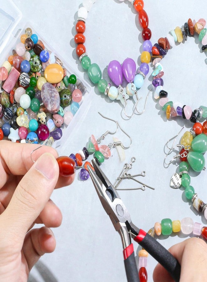Clearain Beads for Jewelry Making, 450pcs Mixed Natural Stone Beads Bulk for DIY Bracelet Earrings Necklace Multicolor Cris Beads - Image 4