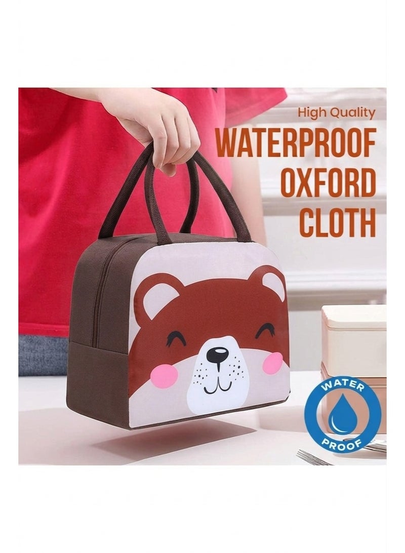 FALMER Cute Cartoon Insulated Lunch Bag – Reusable Thermal Food Storage Bag with Double Insulation System (Keeps Food Hot or Cold for 4–5 Hours) – Waterproof and Leakproof Lunch Tote with Aluminum Foil Lining, Odor Resistant and Easy to Clean – Ideal for School, College, Work, Travel, Picnic, Beach, and Daily Use for Men, Women, and Kids - Image 4