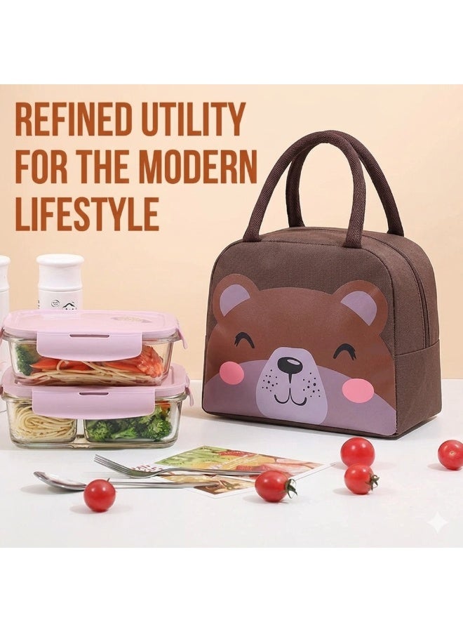 FALMER Cute Cartoon Insulated Lunch Bag – Reusable Thermal Food Storage Bag with Double Insulation System (Keeps Food Hot or Cold for 4–5 Hours) – Waterproof and Leakproof Lunch Tote with Aluminum Foil Lining, Odor Resistant and Easy to Clean – Ideal for School, College, Work, Travel, Picnic, Beach, and Daily Use for Men, Women, and Kids - Image 3