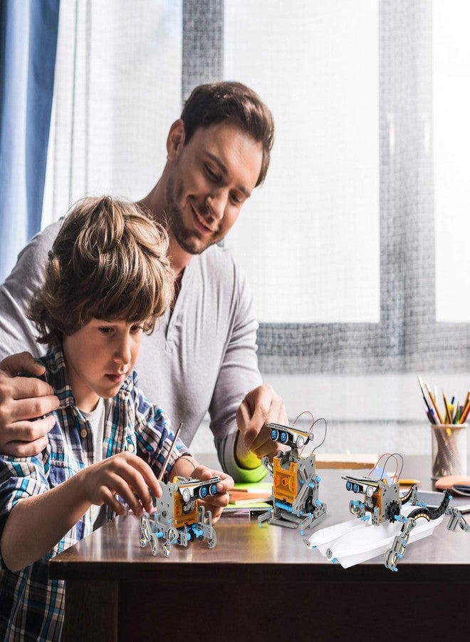 فيباور روبوت الطاقة الشمسية من فيباور، 12 لعبة تعليمية في 1، مجموعة بناء STEM، مجموعة تجارب تجميع DIY للأولاد، هدية للأعمار من 8 إلى 13 سنة (190 قطعة) - Image 5