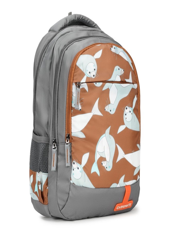 Carrimate Snuggle School Bag for Kids Boys & Girls | 20L Capacity Backpack with 3 Compartments and Bottle Holder | Lightweight Soft Polyester Fabric | Stylish Designs With Front Zipper Kids School Bag - Image 2