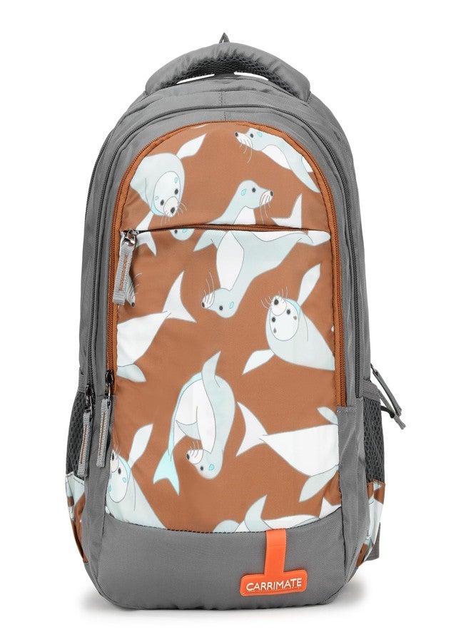 Carrimate Snuggle School Bag for Kids Boys & Girls | 20L Capacity Backpack with 3 Compartments and Bottle Holder | Lightweight Soft Polyester Fabric | Stylish Designs With Front Zipper Kids School Bag - Image 1