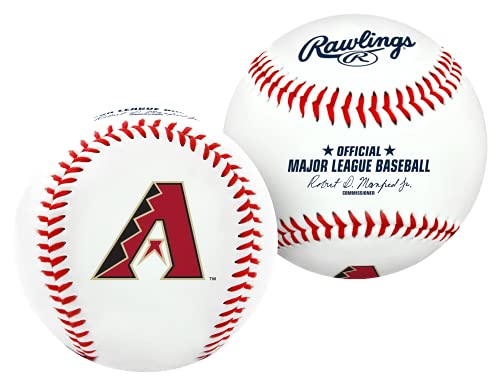 Rawlings MLB Arizona Diamondbacks Team Logo Baseball Official White - Image 1