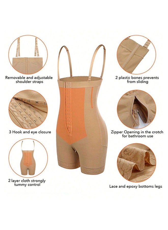 Beauenty Body Shaper Waist Shapewear, Body Lifting Corsets Compression Corset After Body Sculpting Operations Surgery and Childbirth with Control Straps and a Zipper at crotch - Image 3