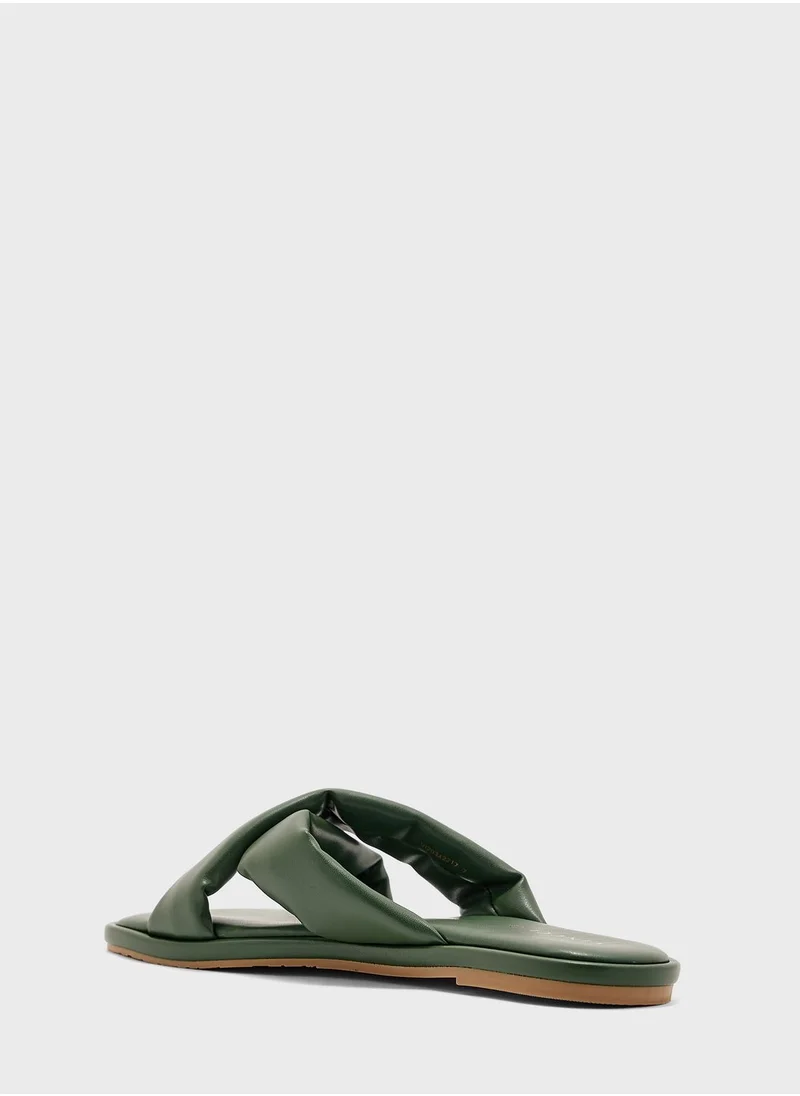 Vincci Cross Strap Flat Sandals