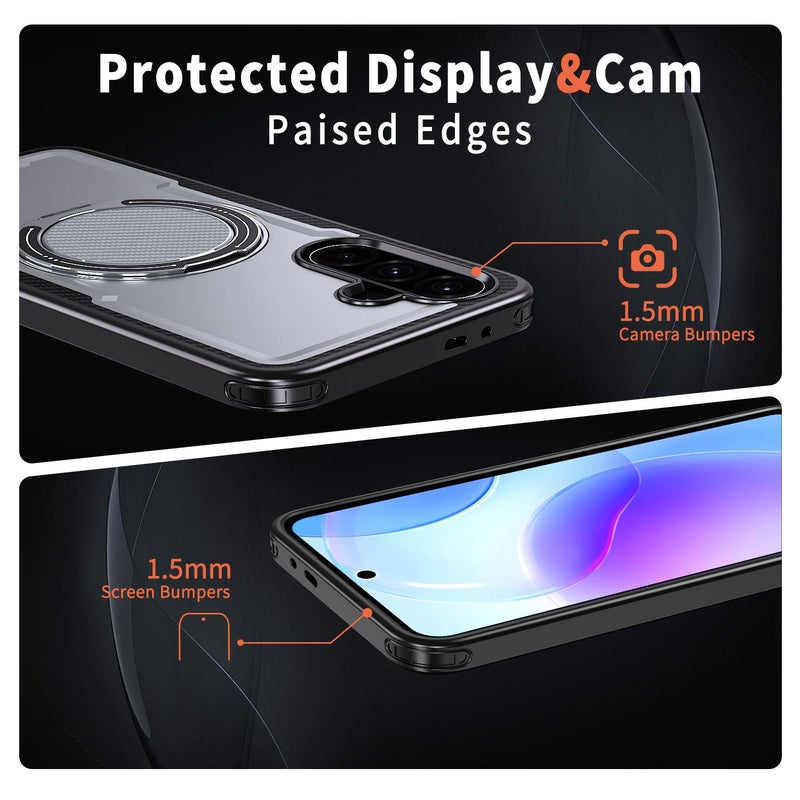 إيروريكس جراب هاتف Kalebol Metal Magsafe قابل للدوران 360 درجة لهاتف Samsung Galaxy A17 5G (رمادي) - Image 4