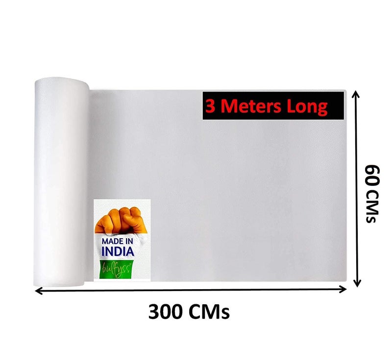 Yellow Weaves PVC Kitchen Mat Fridge Mats 60 cm X 3 Meters Anti Slip Roll, Shelf Liners Sheet for Kitchen, Shelves, Cabinet, Drawer, Wardrobe, Refrigerator, Table (White) - Image 4