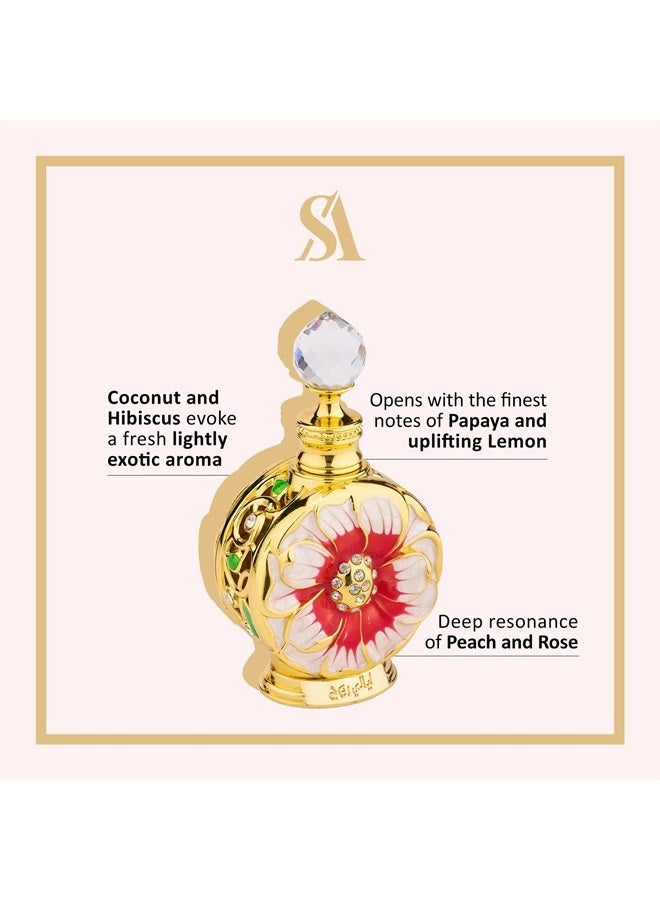 SWISS ARABIAN ليالي روج - منتجات فاخرة من دبي - زيت عطر شخصي يدوم ويثير الإدمان - عطر مغري، توقيع مميز - الرائحة الفاخرة للعربية - 0.5 أونصة - Image 2