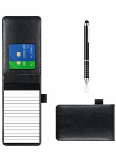 Excefore Mini Pocket Notepad Set, 14 x 9 CM Pocket Notepad Holder with Metal Pen, 50 Lined Sheets, Notepad for Business Professionals  - Image 1