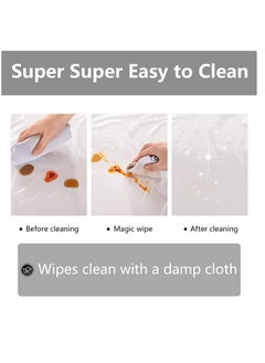 SYOSI Rectangle Vinyl Tablecloth100% Waterproof Heavy Duty Oil Spill Proof Stain Resistant Plastic PU Table Cover with Flannel Backing for Kitchen Dining Parties120*200cm  - Image 2