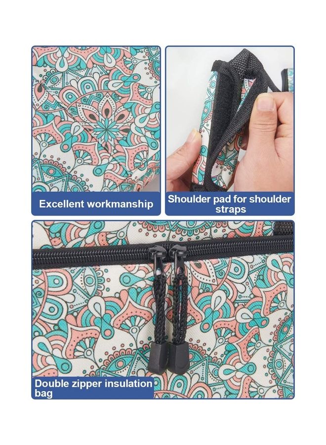 NIBEMINENT Mesh Beach Picnic Bag With Insulated Cooler Compartment - Image 3