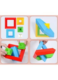 Generic 15-PCS Ever-Changing Building Block Tower Building Block Assembly Toy Building Block Pyramid  - Image 2