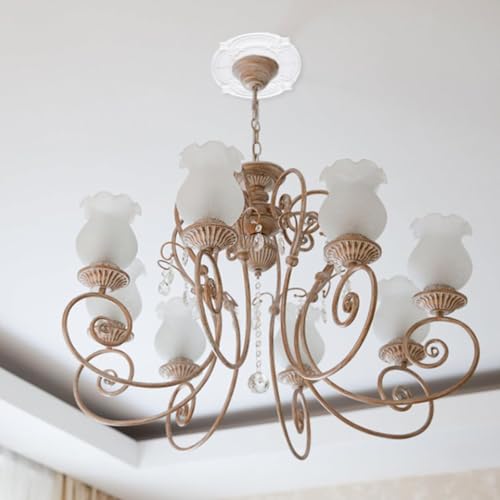INCREWAY Split Design 12 Inch Ceiling Medallion for Lights & Fans - 5 Inch Cutout, Detachable PU Segments, Easy Install, White Ceiling Plate Decor - Image 5