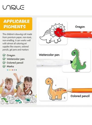 30X300cm Drawing Paper Roll for Kids, Coloring Paper Roll Painting Drawing Color Filling Paper, Coloring Poster Drawing Roll Coloring Book DIY Arts Crafts for Preschool Kindergarten Classroom - view 5
