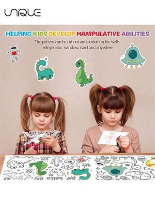 30X300cm Drawing Paper Roll for Kids, Coloring Paper Roll Painting Drawing Color Filling Paper, Coloring Poster Drawing Roll Coloring Book DIY Arts Crafts for Preschool Kindergarten Classroom - view 3