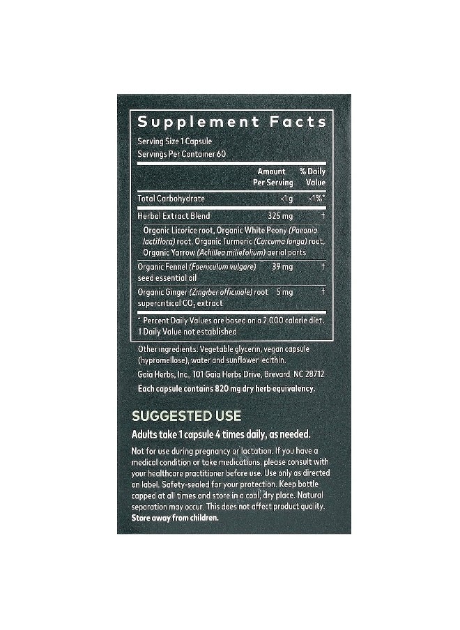 Gaia Herbs - Gaia Herbs, Women, Cramp Relief, Period, 60 Vegan Liquid Phyto-Caps - Image 1