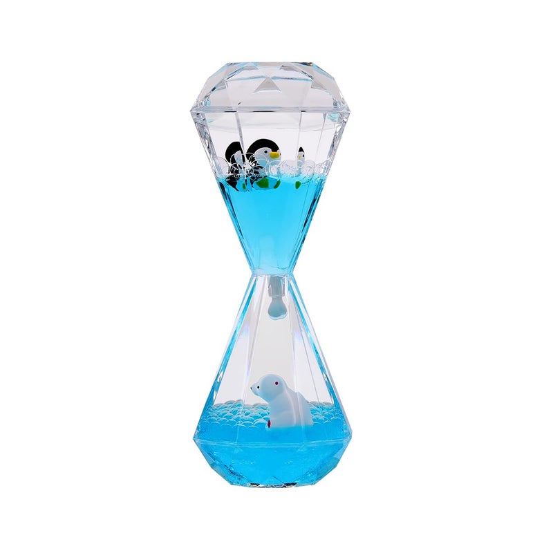 Xinbaohong Liquid Motion Bubbler For Kids And Adults Hourglass Liquid Bubbler Timer For Sensory Play Fidget Toy Stress Management Desk Decor(Blue) - Image 1