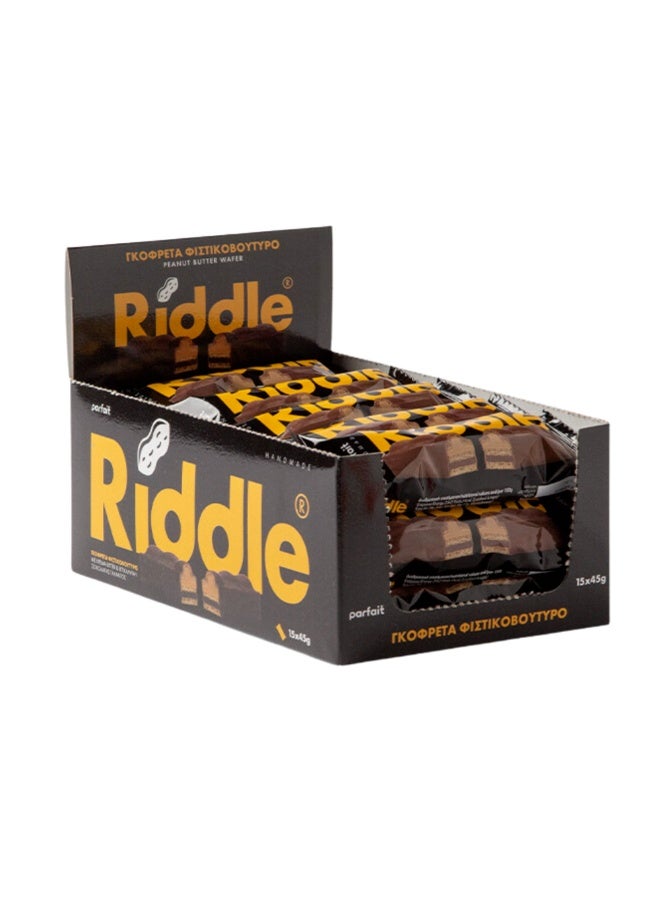 Riddle Peanut Butter Wafer with Bitter Cream Pack of 15 x 45 g - Image 1