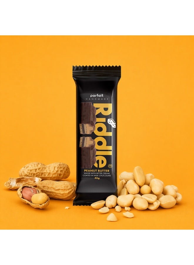 Riddle Peanut Butter Wafer with Bitter Cream Pack of 15 x 45 g - Image 3