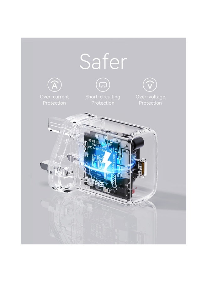 فولتمي شاحن جداري فولتمي ريفو لايت بمنفذ USB-C مع سلك USB-C إلى USB-C وبقوة 30 واط - أسود - Image 5