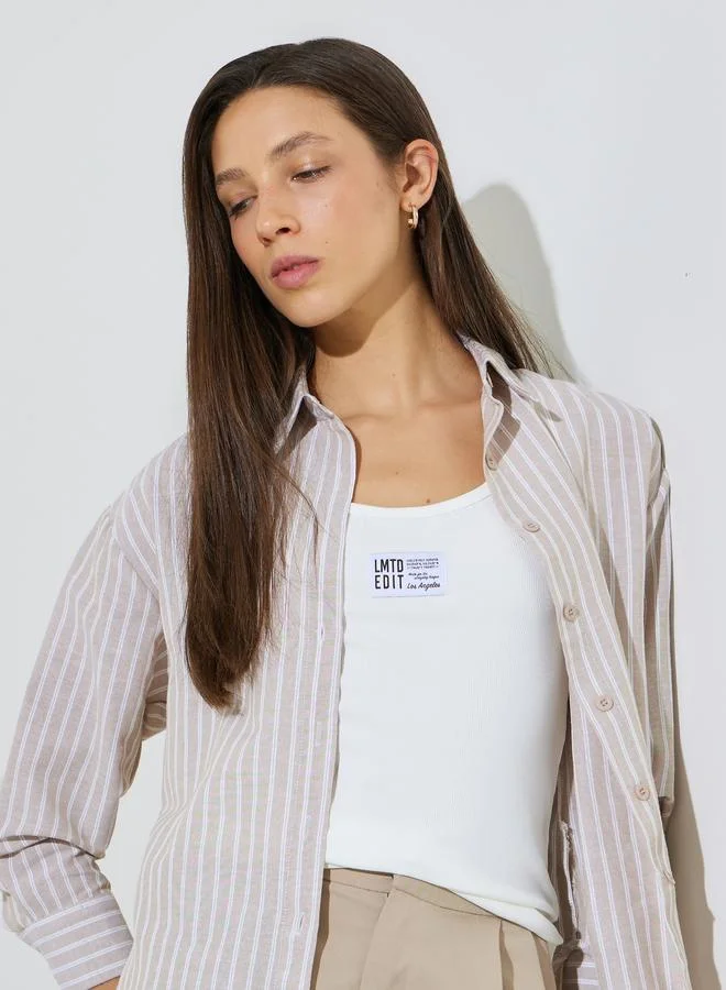 Styli Pack of 2 - Striped Long Sleeve Shirt and Tank Set