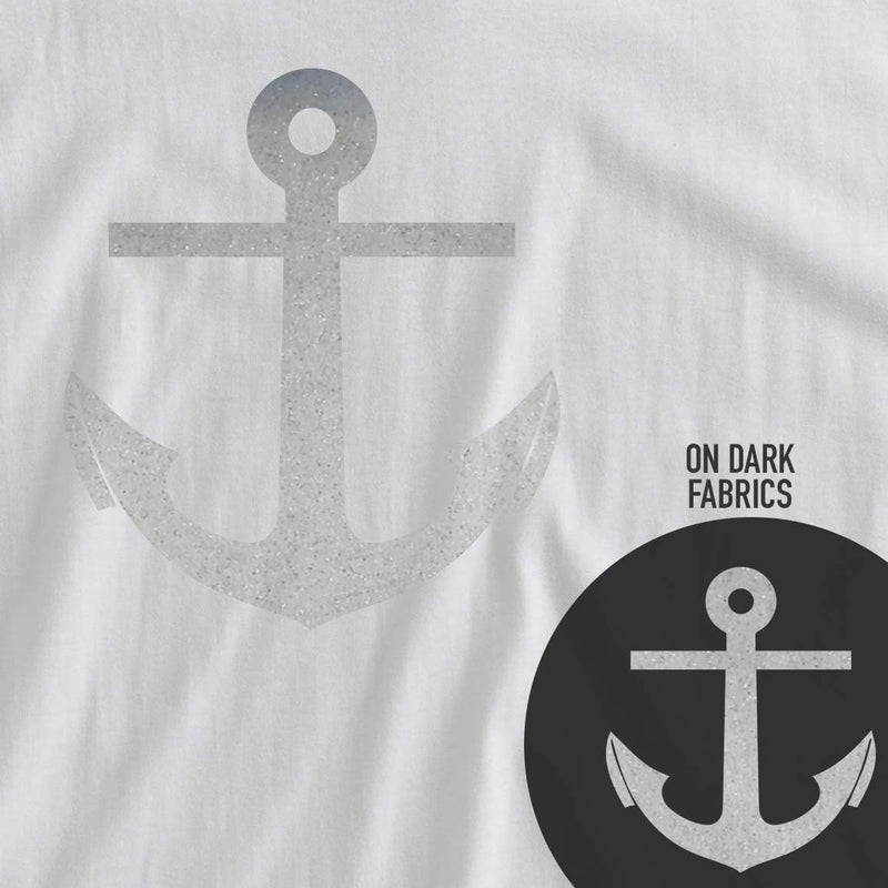 Siser Glitter HTV 118 x5ft Roll  Iron on Heat Transfer Vinyl White - Image 5