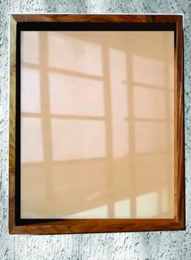 Ditya Crafts Teak Wood Frame Acrylic Base (12 inches). - Image 1