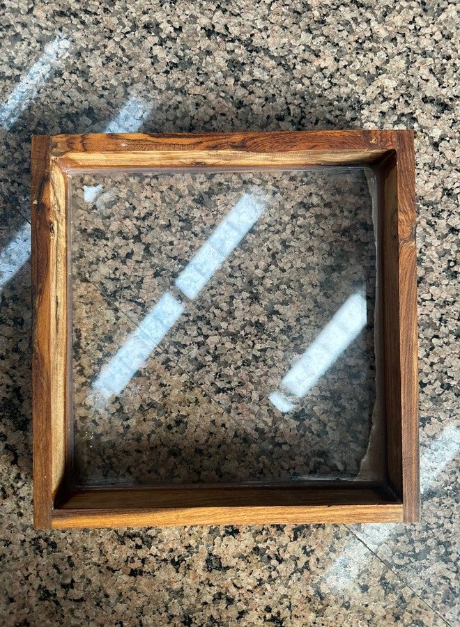 Ditya Crafts Teak Wood Frame Acrylic Base (12 inches). - Image 3