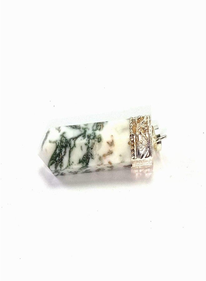 CA AGATE Tree Agate Pencil Point Pendant Natural Necklace Healing Crystal - Image 5