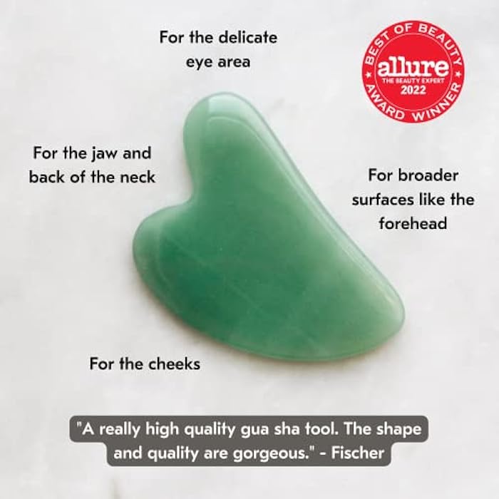 Mount Lai Jade Gua Sha Facial Tools, Jade Roller and Gua Sha Facial Tools Set, Guasha Tool for Face to Relieve Muscle Tension and Reduce Puffiness, Anti Aging Skin Care Sets for Women - Image 5