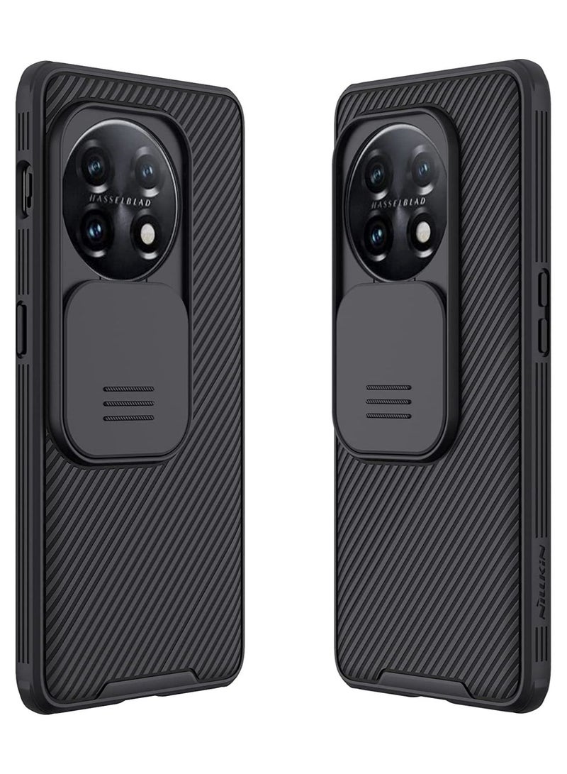 NIBEMINENT Case Compatible with Oneplus 11, Slide Cover Camera Lens Protection TPU Bumper Hard PC Back  - Image 1