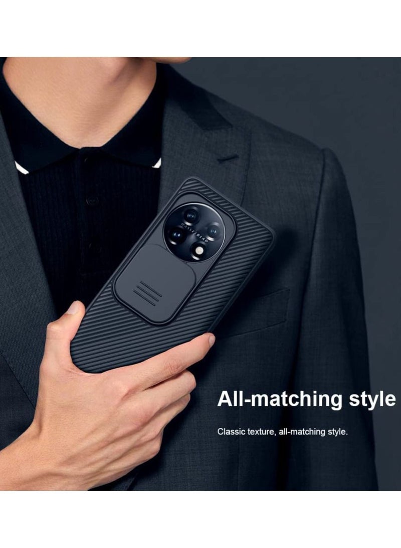 NIBEMINENT Case Compatible with Oneplus 11, Slide Cover Camera Lens Protection TPU Bumper Hard PC Back  - Image 5