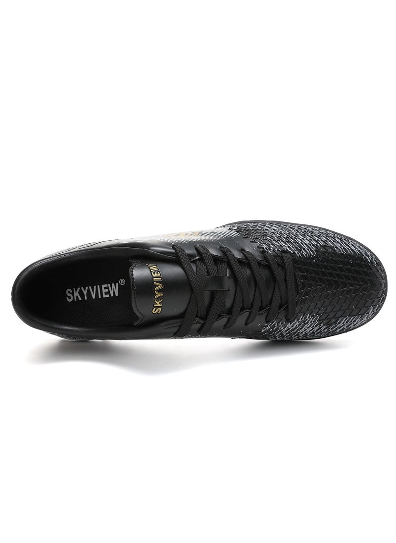 Sky View SKY VIEW Boys And Girls Soccer Cleats Turf Soccer Shoes For Kids Indoor Outdoor Children Unisex Football Boots IC or IN Flat Wide Training Sneaker Black  - Image 5