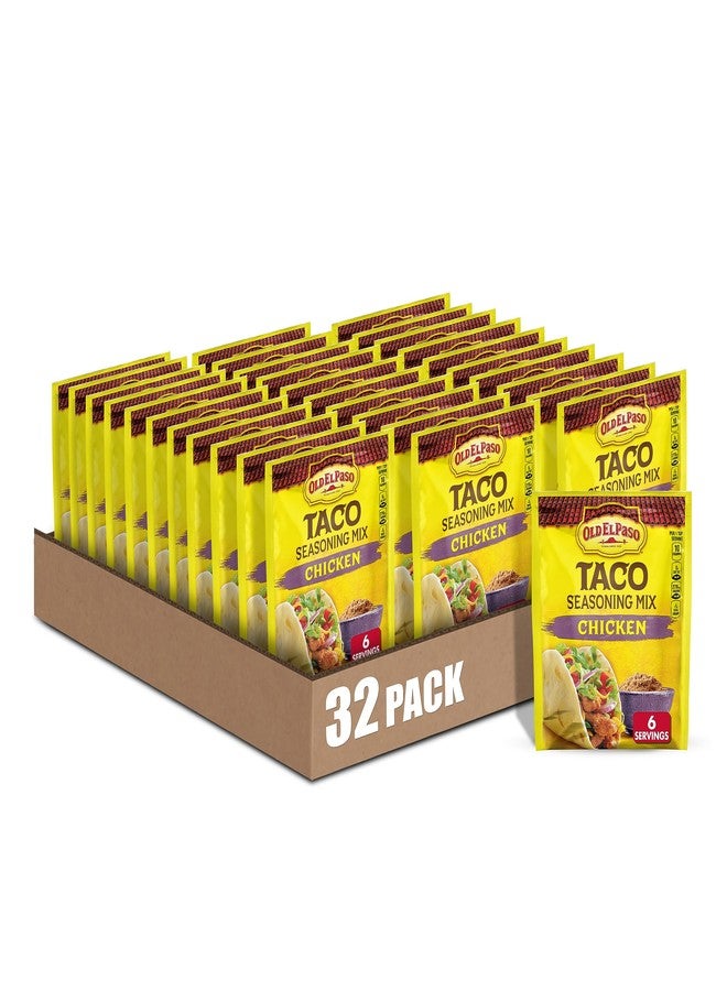 Old El Paso Chicken Taco Seasoning Mix, Meal Prep, Spices and Seasonings, 0.85 oz Packet (Pack of 32) - Image 1